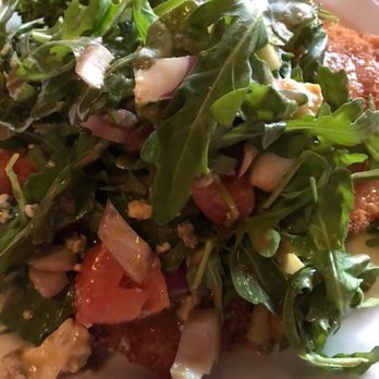 The Left Bank - Panko Breaded Chicken with arugula salad - New American Near Me - Buffalo, New York The Left Bank - Panko Breaded Chicken with arugula salad - New American Near Me - Buffalo, New York