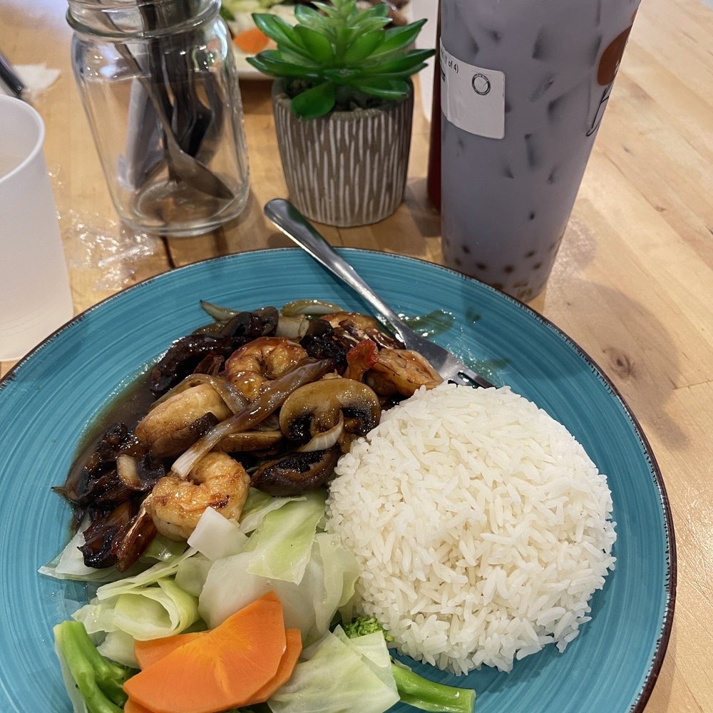Shrimp & mushroom rice