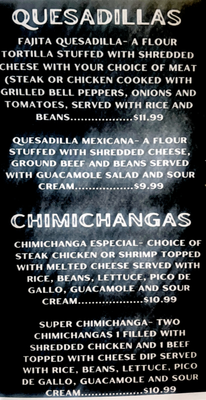 Menu photo 4 Taco Mis Compadres Coldwater, MS