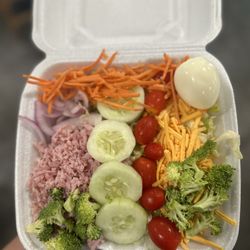 Village Pizza - They offer great salads to go for those in a hurry or eating on the run