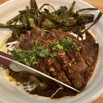 ATX Cocina - carne asada - pecan crusted wagyu flank, jalapeño-tomato conserva, queso, charred cebolla - Mexican Near Me - Austin, Texas ATX Cocina - carne asada - pecan crusted wagyu flank, jalapeño-tomato conserva, queso, charred cebolla - Mexican Near Me - Austin, Texas