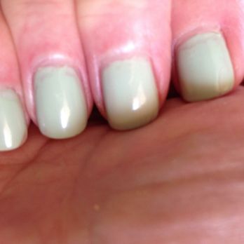 Sugarcoated a Nail & Beauty Studio - Very globby down towards the cuticles. Hard to see but it looked awful. This mani was done by Bri. - Nail Salons Near Me - Glendora, California Sugarcoated a Nail & Beauty Studio - Very globby down towards the cuticles. Hard to see but it looked awful. This mani was done by Bri. - Nail Salons Near Me - Glendora, California
