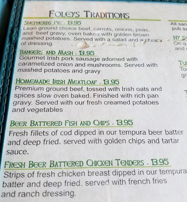 Menu photo 7 Foley's Irish Pub Bandon, OR Menu photo 7 Foley's Irish Pub Bandon, OR