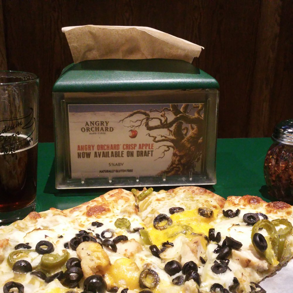 Stadium Pizza - Pizza of the month, the Enchilada pizza with a side of sour cream.. Wonderful. - Pizza Near Me - Wildomar, California Stadium Pizza - Pizza of the month, the Enchilada pizza with a side of sour cream.. Wonderful. - Pizza Near Me - Wildomar, California