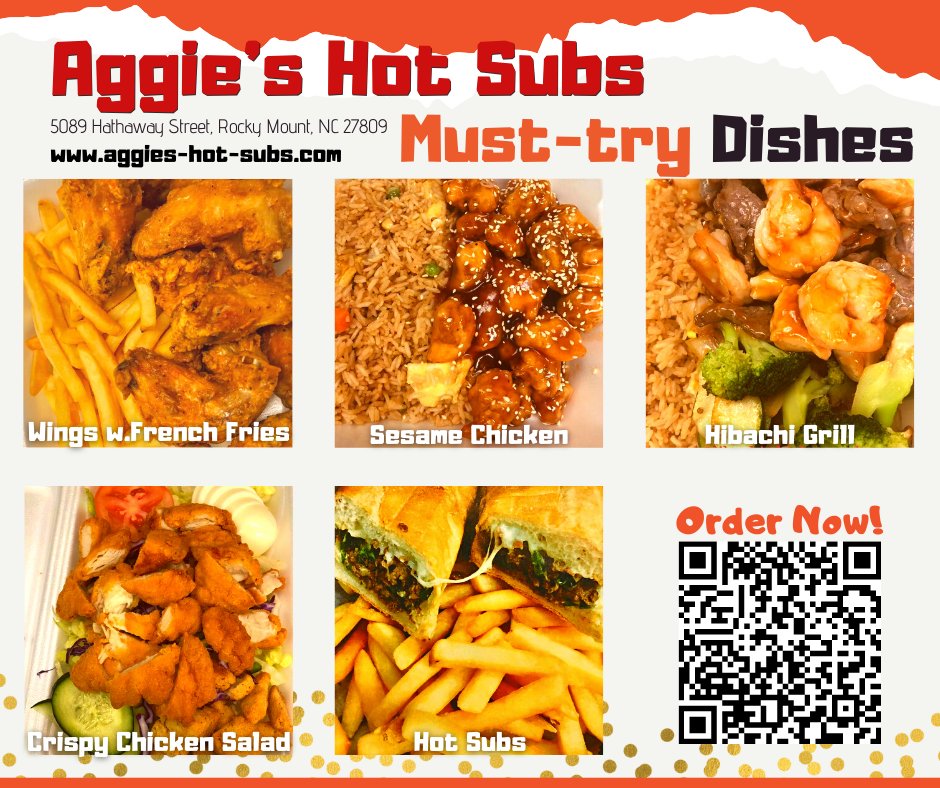 Food from Aggie's Hot Subs
