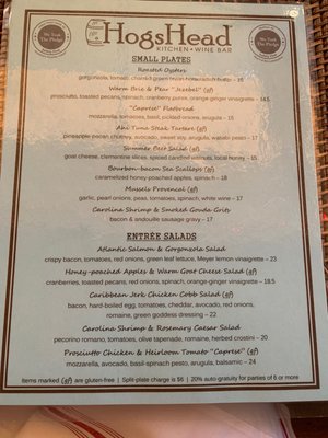 Menu photo 1 HogsHead Kitchen and Wine Bar Hilton Head, SC