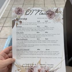 Qt Nails - Updated pedi price list (sept 2026)