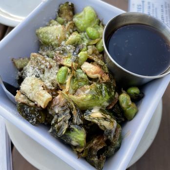 Table on 6th - Brussel sprouts and edamame - Burgers Near Me - Bentonville, Arkansas