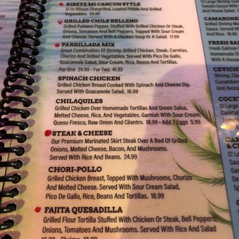 Mi cancun - Pittsboro - Menu - chilaquiles - green salsa - Mexican Near Me - Pittsboro, North Carolina