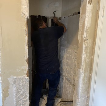 MK Builders - Oscar ripping out the old shower - Roofing Near Me - Alhambra, California