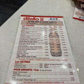 Dilallo - Menu - Burgers Near Me - Montreal, Quebec