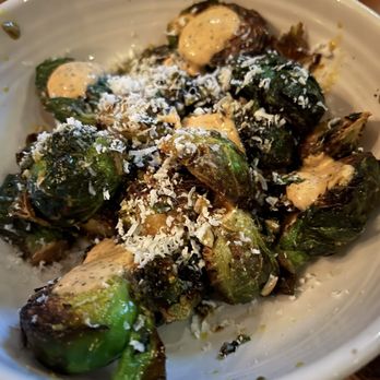 Whiskey Cake - Flash-fried Brussels Sprouts - New American Near Me - San Antonio, Texas Whiskey Cake - Flash-fried Brussels Sprouts - New American Near Me - San Antonio, Texas