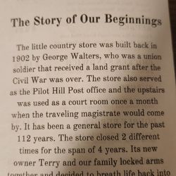 Old Pilot Hill General Store - The story.