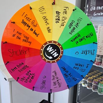 Açaí Haus - Rewards members can spin the prize wheel for the 1st Anniversary Celebration promotion. - Acai Bowls Near Me - Roseville, California