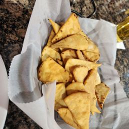 Hard pita chips. Pass! Hard pita chips. Pass!