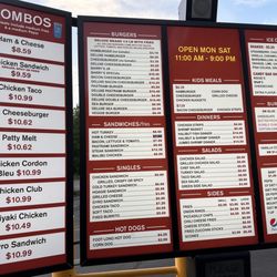Barry's Parkview Drive Inn - Menu
