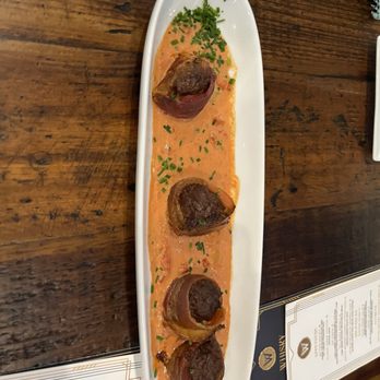 Whiskywoods Steakhouse - The bacon wrapped chorizo stuffed dates!! - Steakhouses Near Me - Glen Rose, Texas