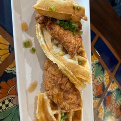 Tasteful Tom's Breakfast Bar - My chicken and waffles was very good!
