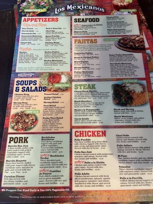 Menu photo 2 Los Mexicano's Boiling Springs, SC