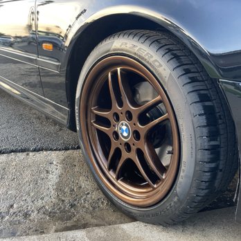 Baid Polish - Before/after wheel refinish - chrome to bronze. - Powder Coating Near Me - Anaheim, California