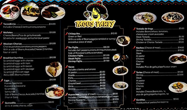 Menu photo 2 Tacos Party Restaurant Loganville, GA