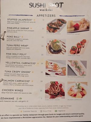 Menu photo 5 Sushi Spot Waikiki Honolulu, HI Menu photo 5 Sushi Spot Waikiki Honolulu, HI