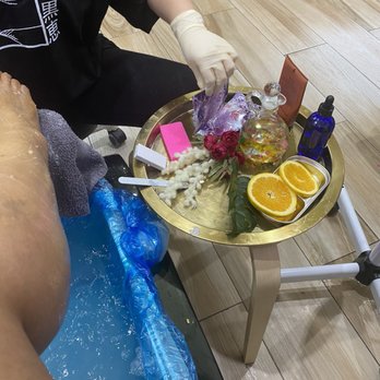 Pure Organic Nails & Spa - Jojo Tropical pedicure - Nail Salons Near Me - Pearland, Texas