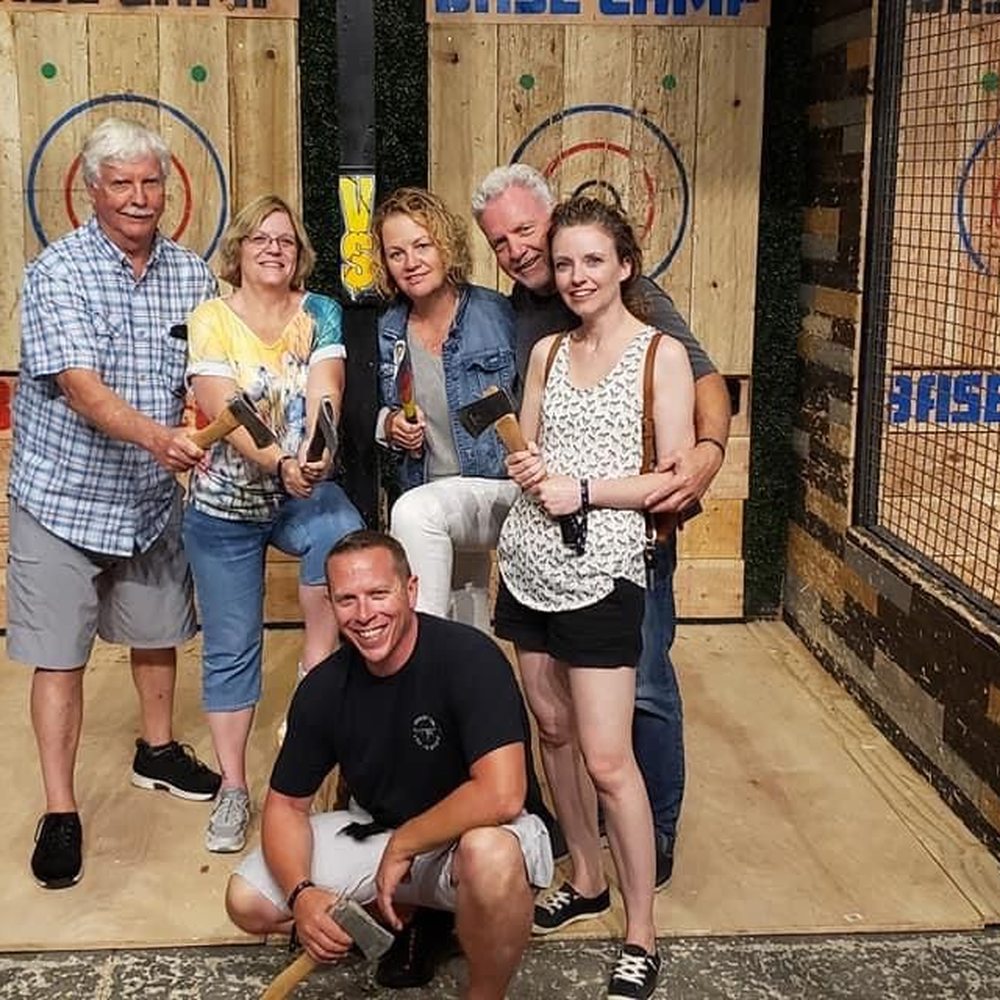 Our axe throwing posse.