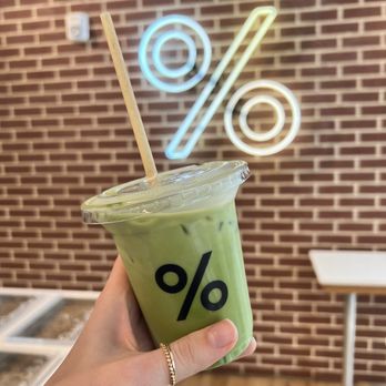 % Arabica - Iced Matcha Latte with Oat Milk - Coffee & Tea Near Me - Brooklyn, New York