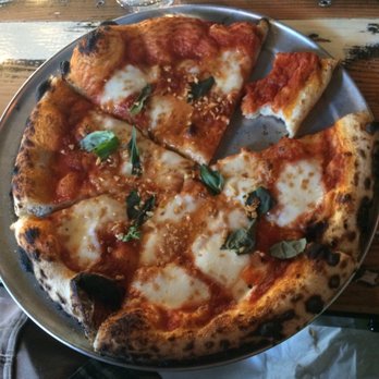 Revelry - MARGHERITA -  red sauce, buffalo mozzarella, fresh basil, fried garlic - Wine Bars Near Me - Bozeman, Montana