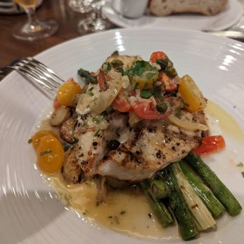 the C restaurant + bar - Swordfish, asparagus, and fingerling potato in a white wine caper sauce - Seafood Near Me - Monterey, California the C restaurant + bar - Swordfish, asparagus, and fingerling potato in a white wine caper sauce - Seafood Near Me - Monterey, California