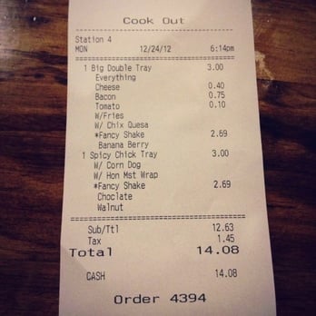 Cook Out - For two - Burgers Near Me - Norfolk, Virginia