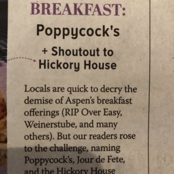 Poppycock's - They deserve to be number 1 - Breakfast & Brunch Near Me - Aspen, Colorado Poppycock's - They deserve to be number 1 - Breakfast & Brunch Near Me - Aspen, Colorado