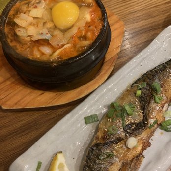 Hansin Gamjatang - Soondubu jigae combo w/ grilled mackerel - Korean Near Me - Markham, Ontario Hansin Gamjatang - Soondubu jigae combo w/ grilled mackerel - Korean Near Me - Markham, Ontario