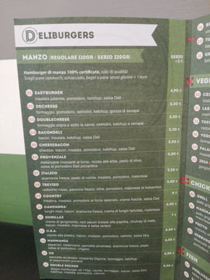 Menu photo 2 Deliburger Florence, FI