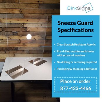 BlinkSigns | Sign Company | Cleveland - Free Standing Aluminum Base Sneeze Guards - Signmaking Near Me - Cleveland, Ohio BlinkSigns | Sign Company | Cleveland - Free Standing Aluminum Base Sneeze Guards - Signmaking Near Me - Cleveland, Ohio