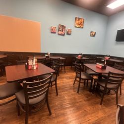 Rascal blues chicken and waffles - Dining room art!!!