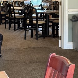 North Shore Country Club - Stained carpet in bar area.