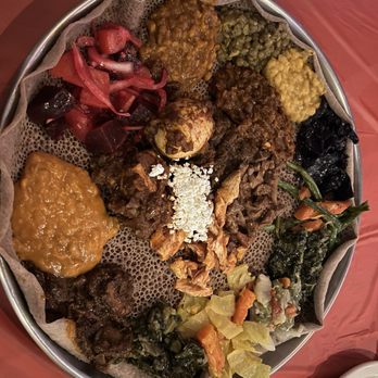 Axum Ethiopian Restaurant - 30. Meat and Veggie Combo for 2 - Ethiopian Near Me - Chicago, Illinois Axum Ethiopian Restaurant - 30. Meat and Veggie Combo for 2 - Ethiopian Near Me - Chicago, Illinois