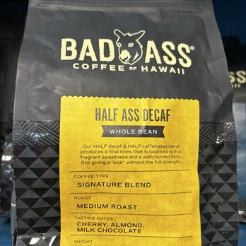 Bad Ass Coffee of Hawaii - Half Ass coffee..... - Coffee & Tea Near Me - Santa Rosa, California Bad Ass Coffee of Hawaii - Half Ass coffee..... - Coffee & Tea Near Me - Santa Rosa, California