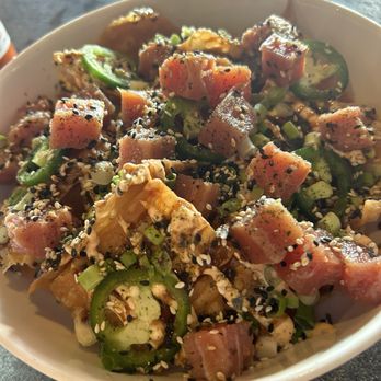Indio Taphouse - Ahi Nachos (with extra ahi) - Beer Bar Near Me - Indio, California Indio Taphouse - Ahi Nachos (with extra ahi) - Beer Bar Near Me - Indio, California