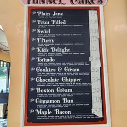 The Treat Shop - Funnel cake menu
