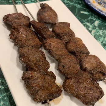 Aries Noodle & Dumpling - 3 Piece Chicken Heart Skewer BBQ - Chinese Near Me - Waltham, Massachusetts