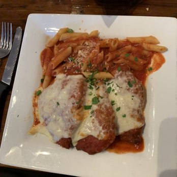 Panino's Pizzeria - Chicken Parmesan with Mostaccioli - Pizza Near Me - Park Ridge, Illinois Panino's Pizzeria - Chicken Parmesan with Mostaccioli - Pizza Near Me - Park Ridge, Illinois