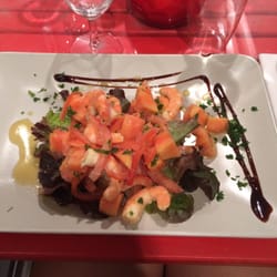 Les Causses - Salade de papaye et crevettes au citron