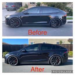Tesla Model X lowered Tesla Model X lowered