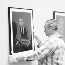 Monterey Museum of Art-La Mirada - Installation of "Extraordinary People--Portraits by Yousuf Karsh"