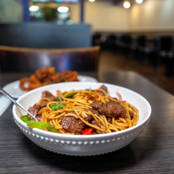 Orchids Cafe - black pepper beef spaghetti $17 - Chinese Near Me - San Francisco, California Orchids Cafe - black pepper beef spaghetti $17 - Chinese Near Me - San Francisco, California