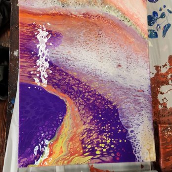 Kiln It - Elijah's pour painting - Arts & Crafts Near Me - Albuquerque, New Mexico
