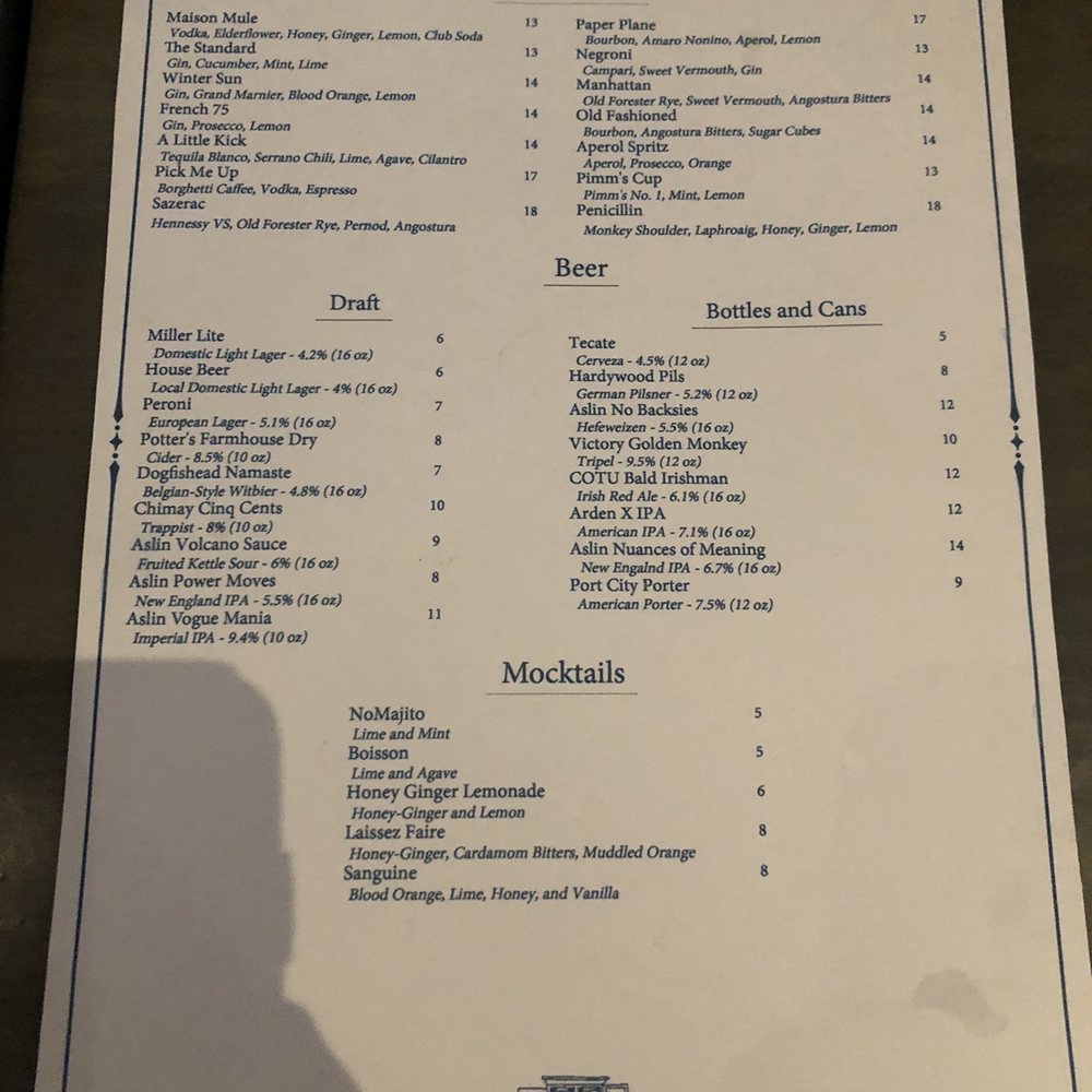Maison Cheryl - Bar menu - French Near Me - Arlington, Virginia Maison Cheryl - Bar menu - French Near Me - Arlington, Virginia